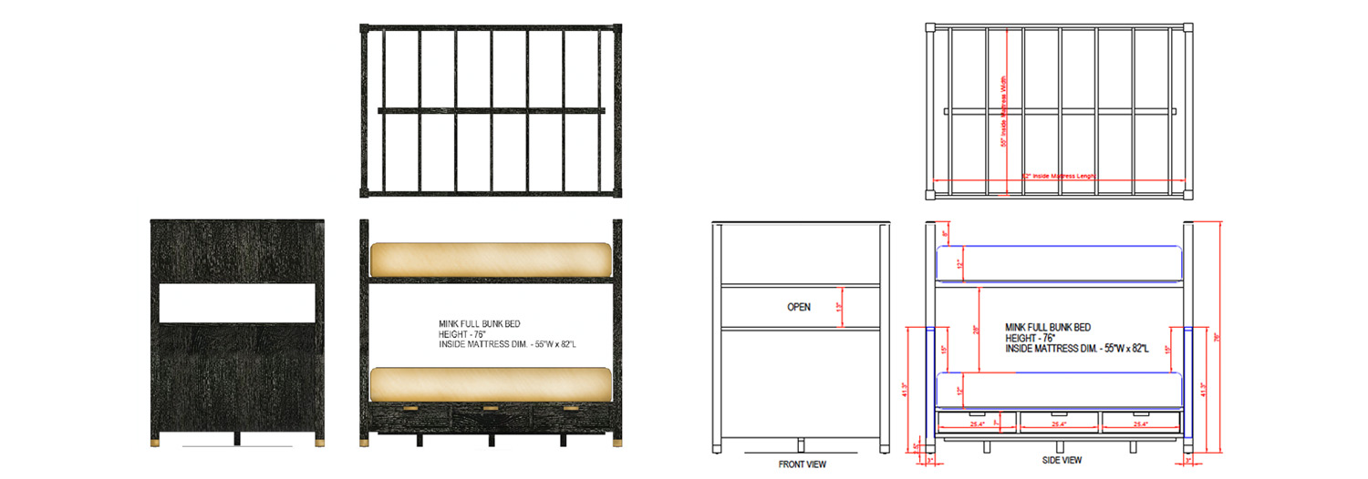 student xl bunk bed