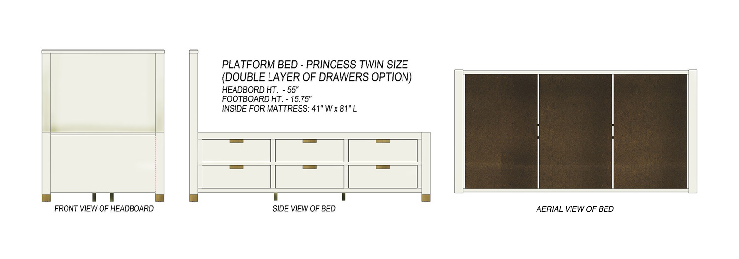 student platform bed schematic